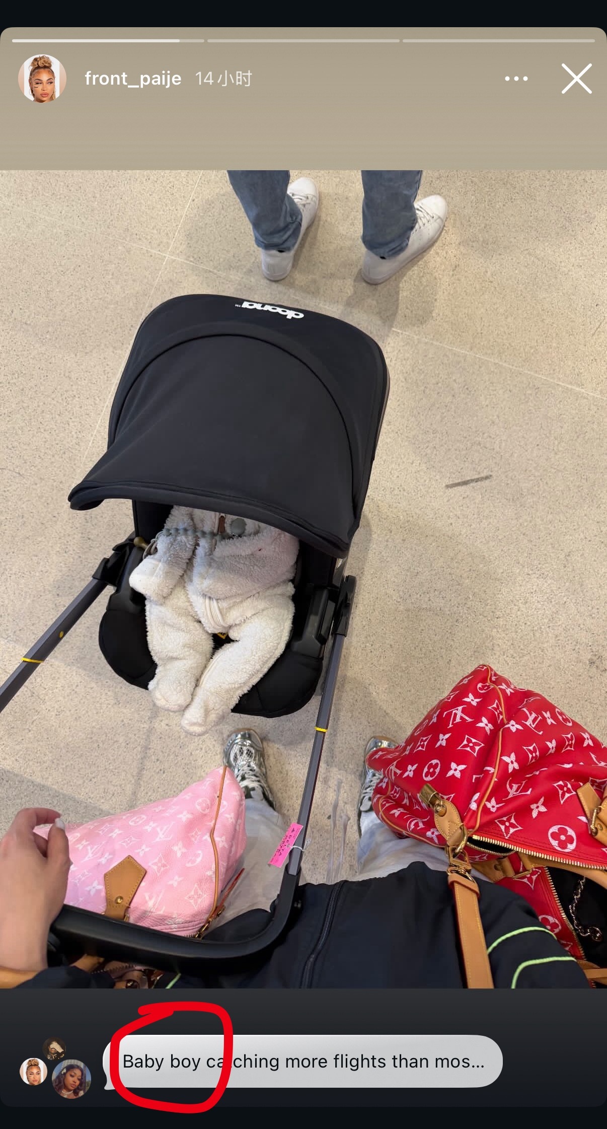 等会儿，登哥和派姐生的好像也是个儿子啊baby boy，之前一直以为是个女儿👧