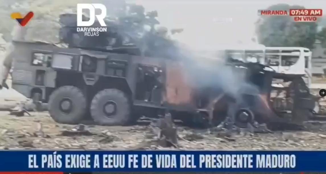 一段来自委内瑞拉当地新闻机构的视频显示，一辆“山毛榉-M2E”防空系统的自行发射