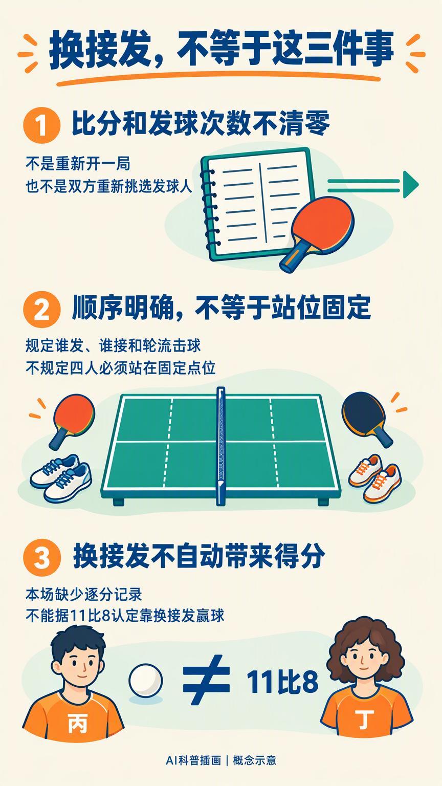 决胜局先到5分，为何下一接发球方要改变接发次序？北京时间10月18日凌晨，202