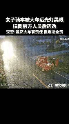红衣女骑车撞上停路边下菜的妇女，见妇女没倒，退车又猛搞妇女，妇女倒下，抬了下头…