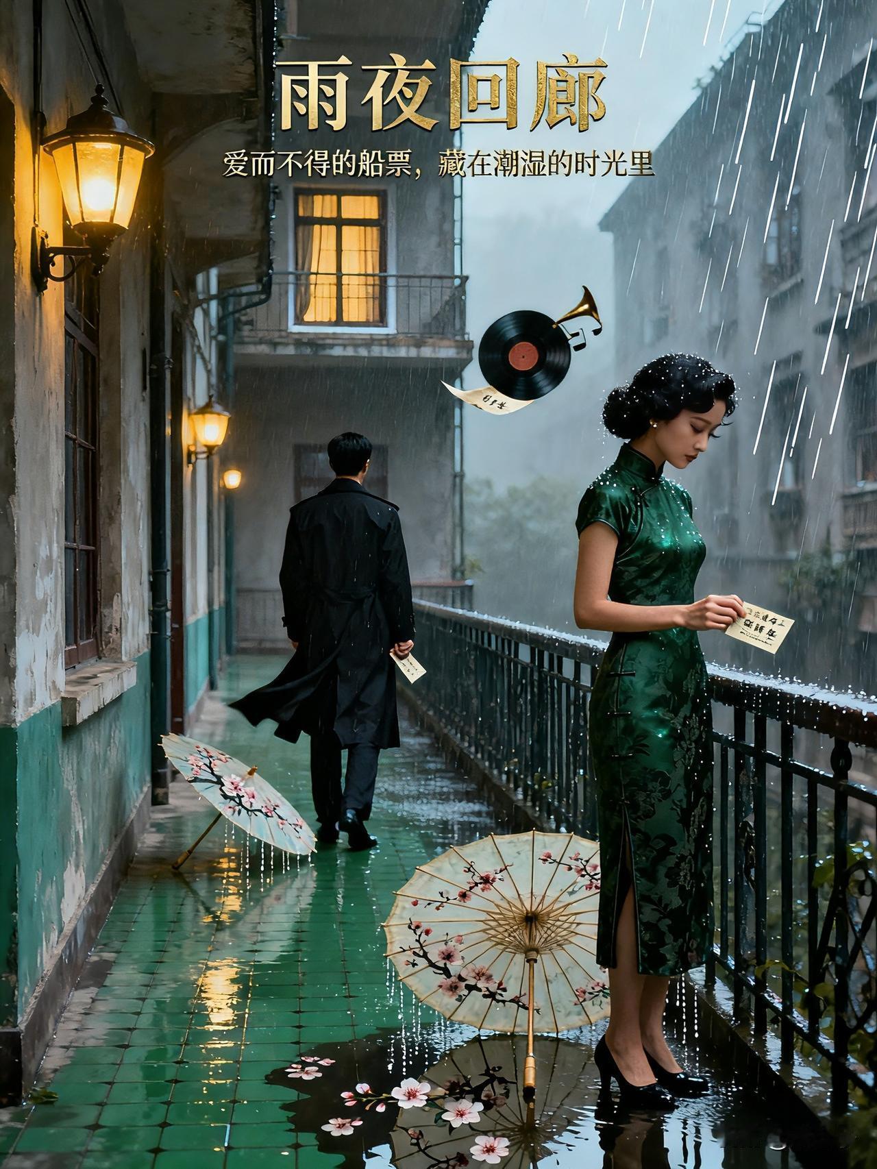 《雨夜回廊》（三集短剧）
 
第一集：湿伞
 
场景：1962年，香港旧公寓回廊