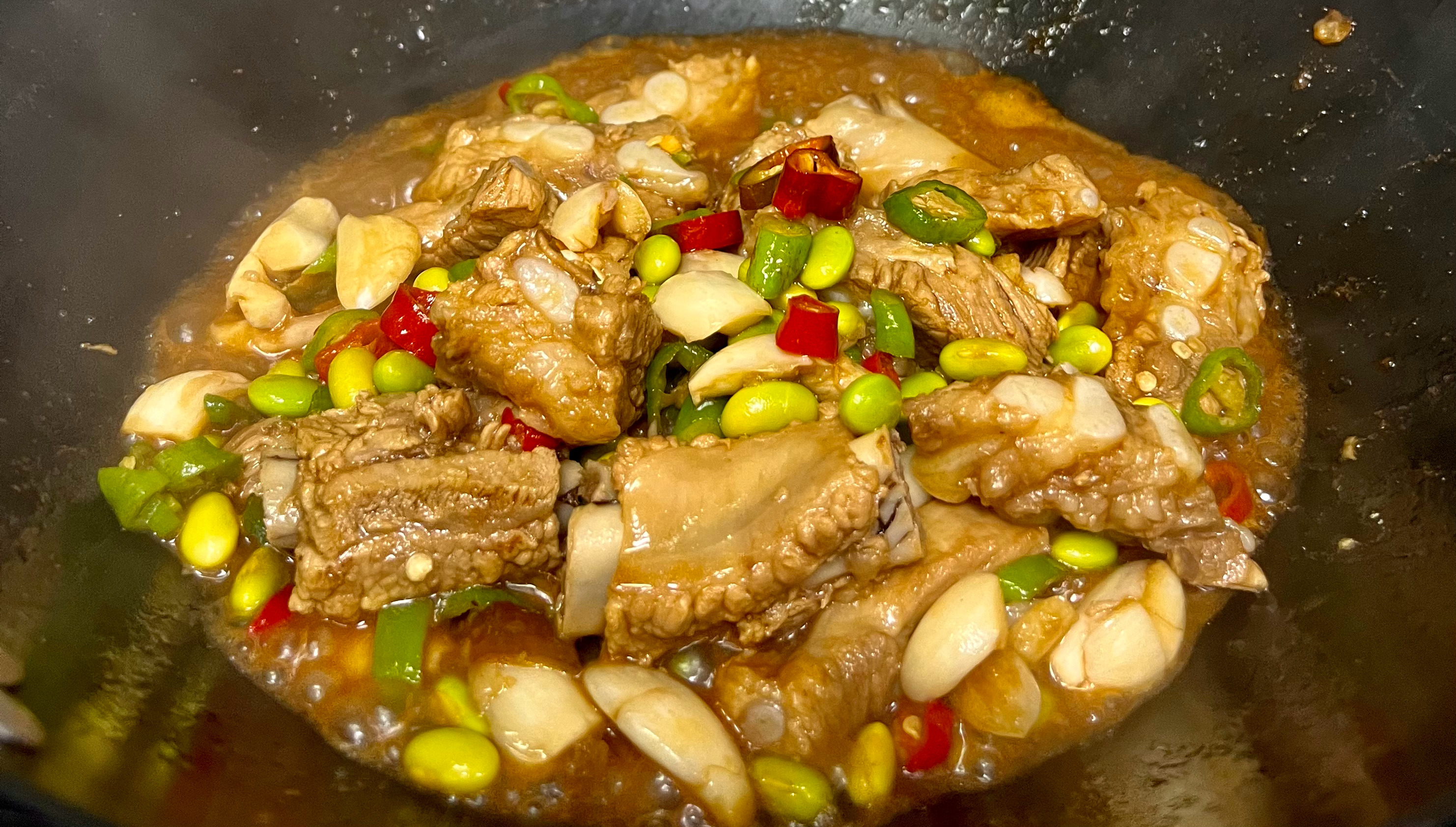 毛豆米烧排骨 ​​​