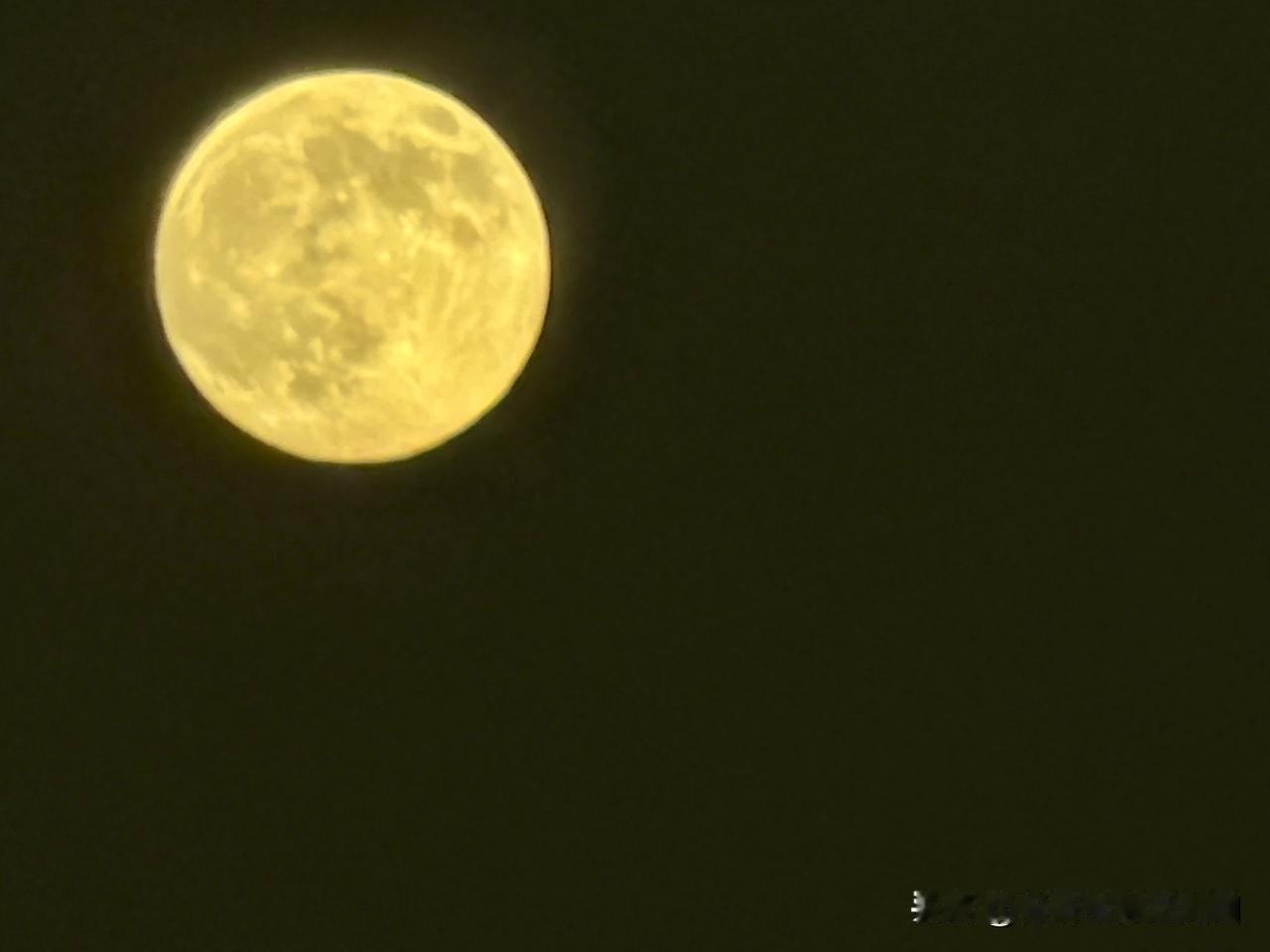 朋友圈满屏都是超级月亮。这是昨天下班我在洛杉矶拍到的，这就是所谓的超级月亮么？i