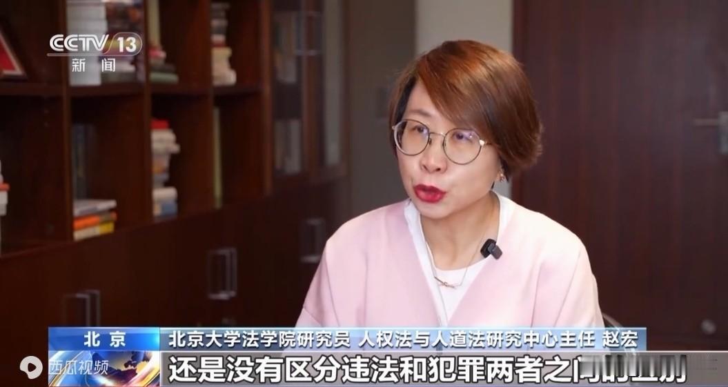 北京大学法学院教授、人权法与人道法研究中心主任赵宏:大家还是没有真正区分违法与犯