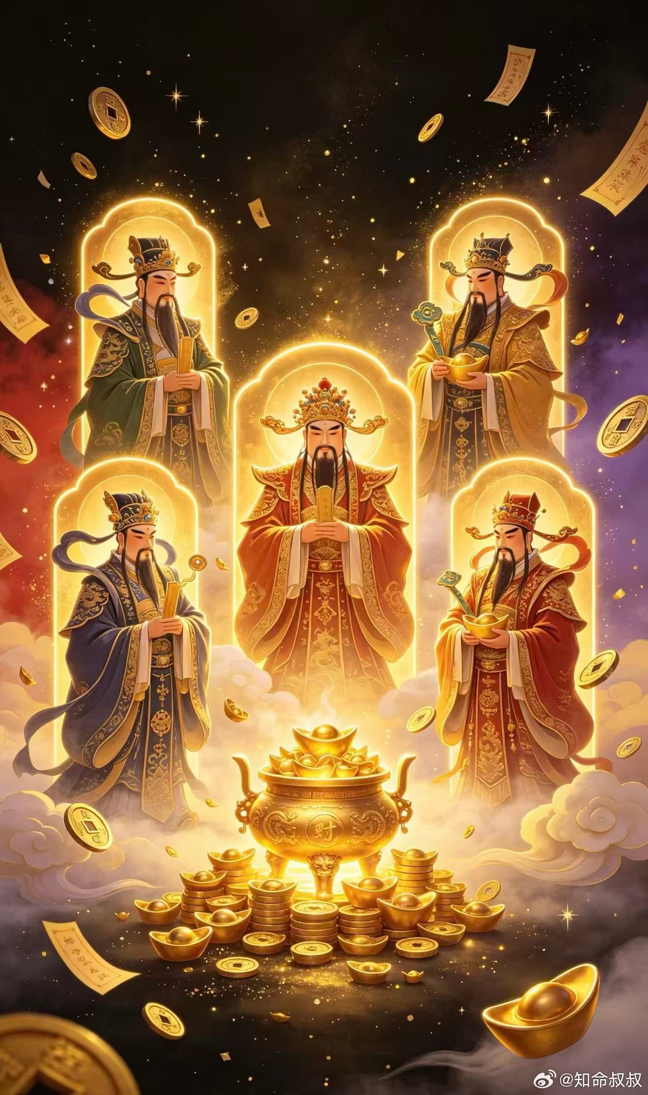恭迎财神，扫清一切破财损耗，守住财库不流失，存钱顺遂，积蓄越积越多。迎财神 祈福