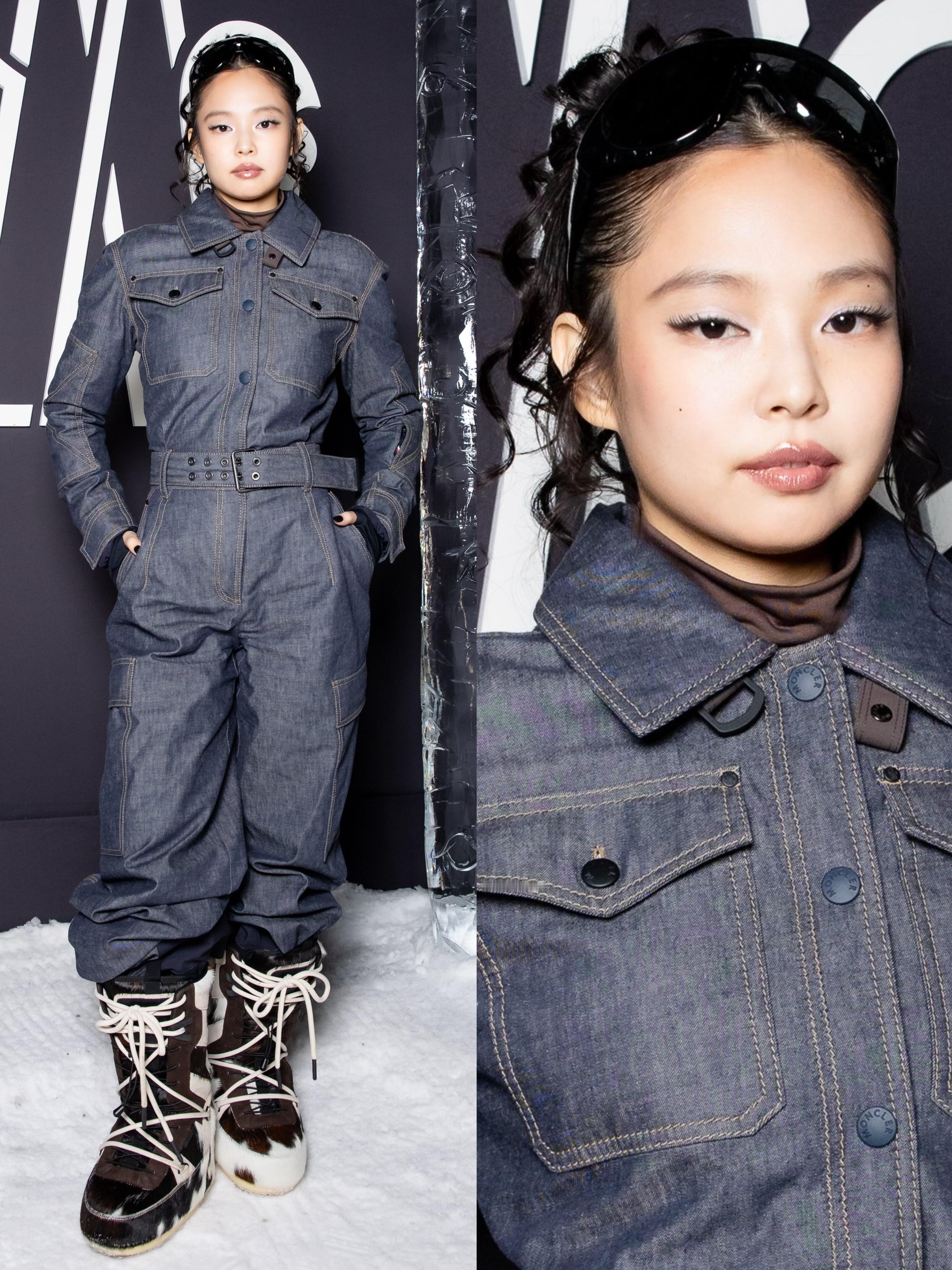 Jennie 身穿Moncler Grenoble 2025秋冬系列于美国科罗拉