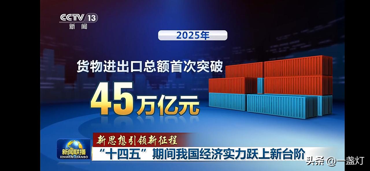 2025年货物进出口总额突破45万亿元，中国经济再上新台阶！