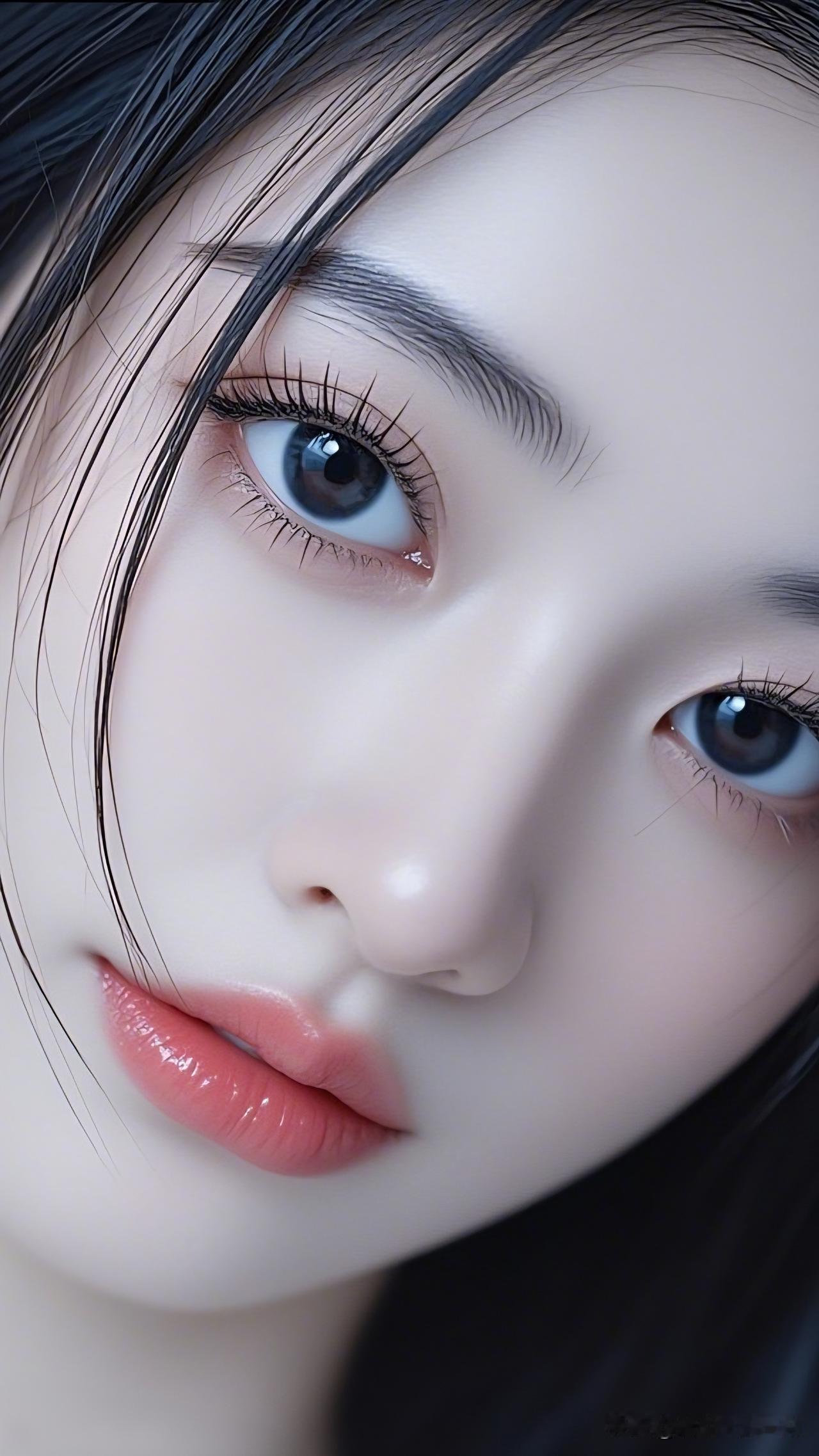 明眸如秋水，娇颜似春花。晒美美哒照片 梦幻少女，温柔眼眸，唯美动人