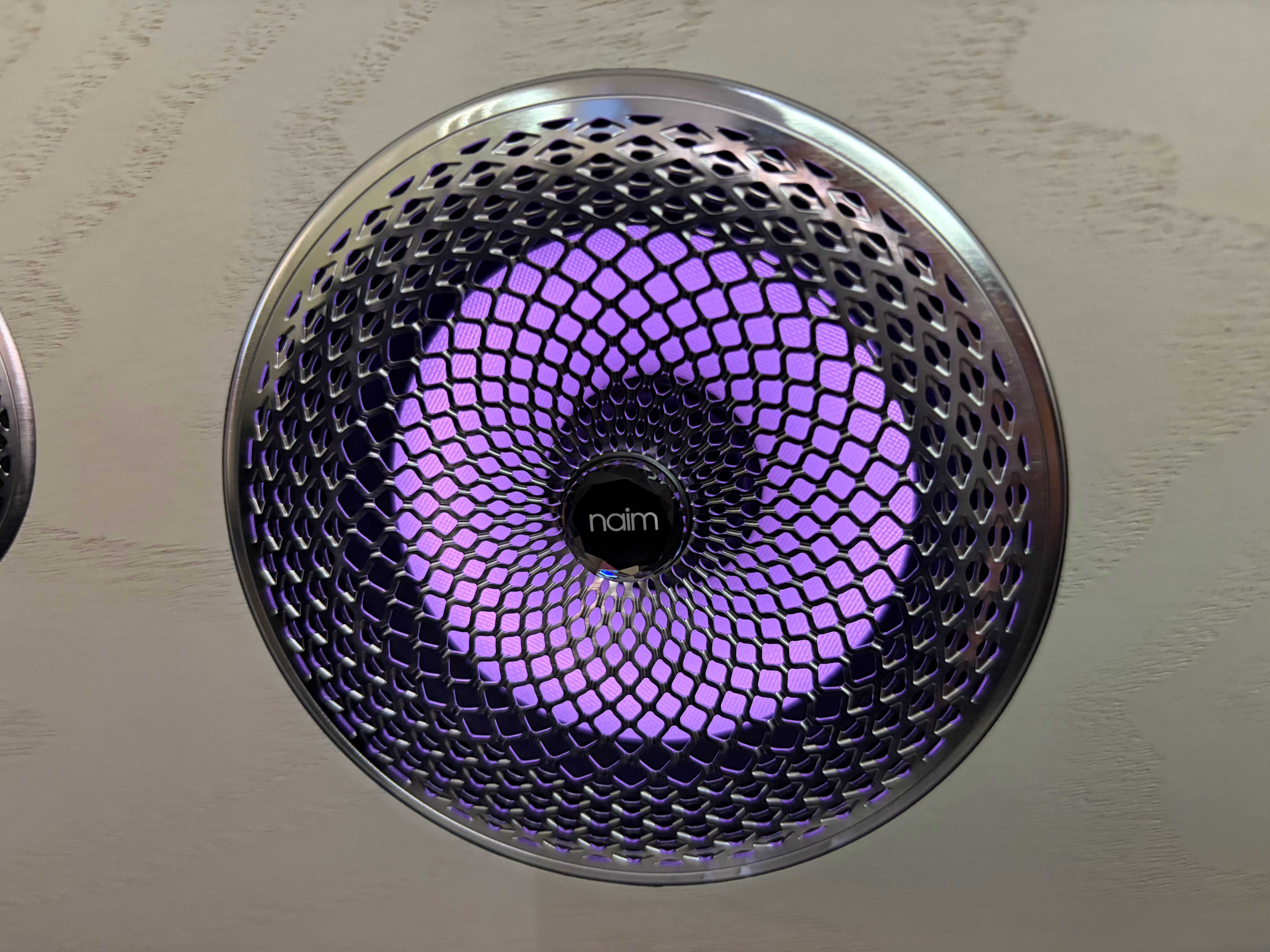 极氪8X 这么唬人的车头，才32万多就能搞定了。另外这个镂空带氛围灯的音响罩子，