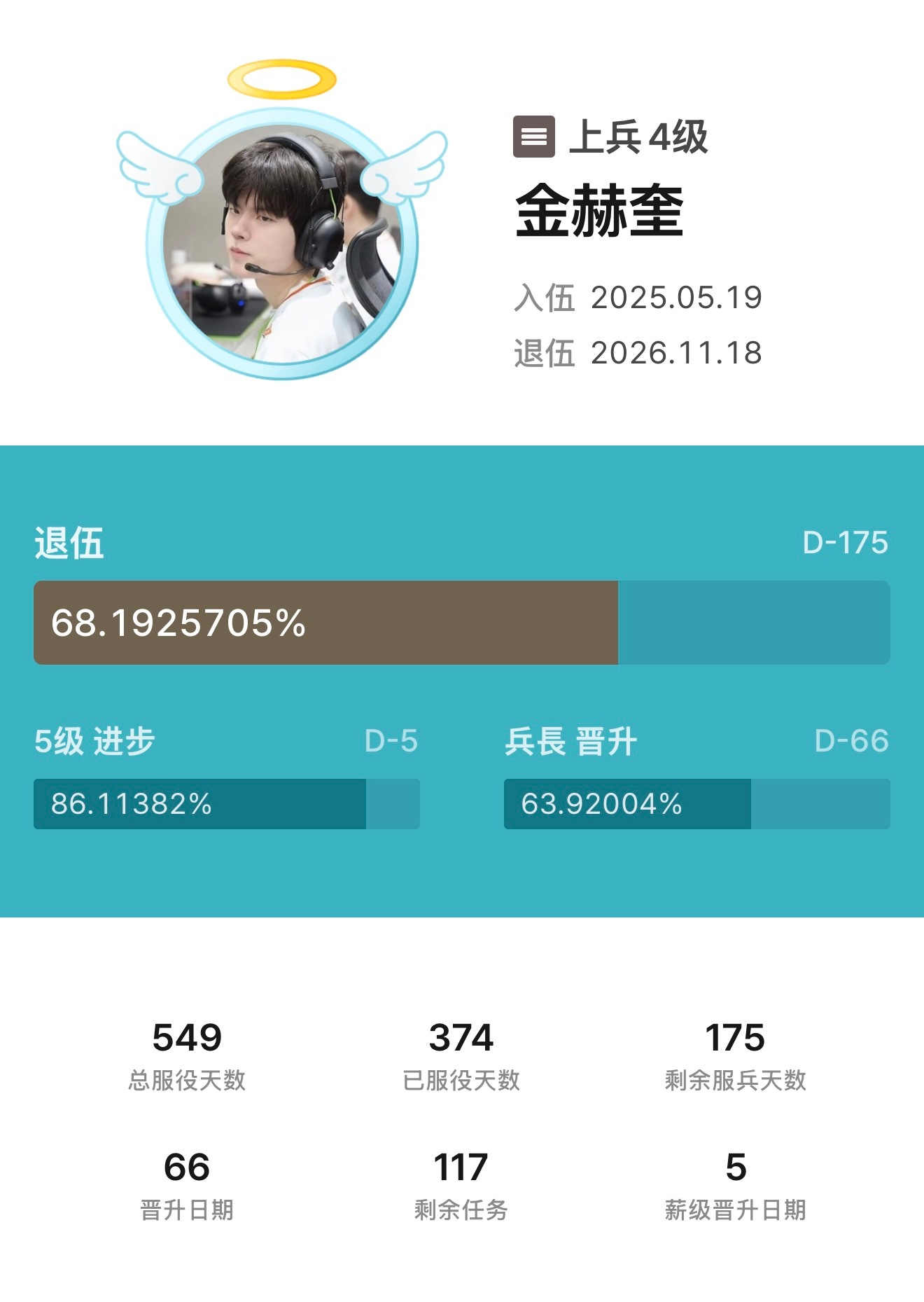 🪖D-175依旧直播卖萌