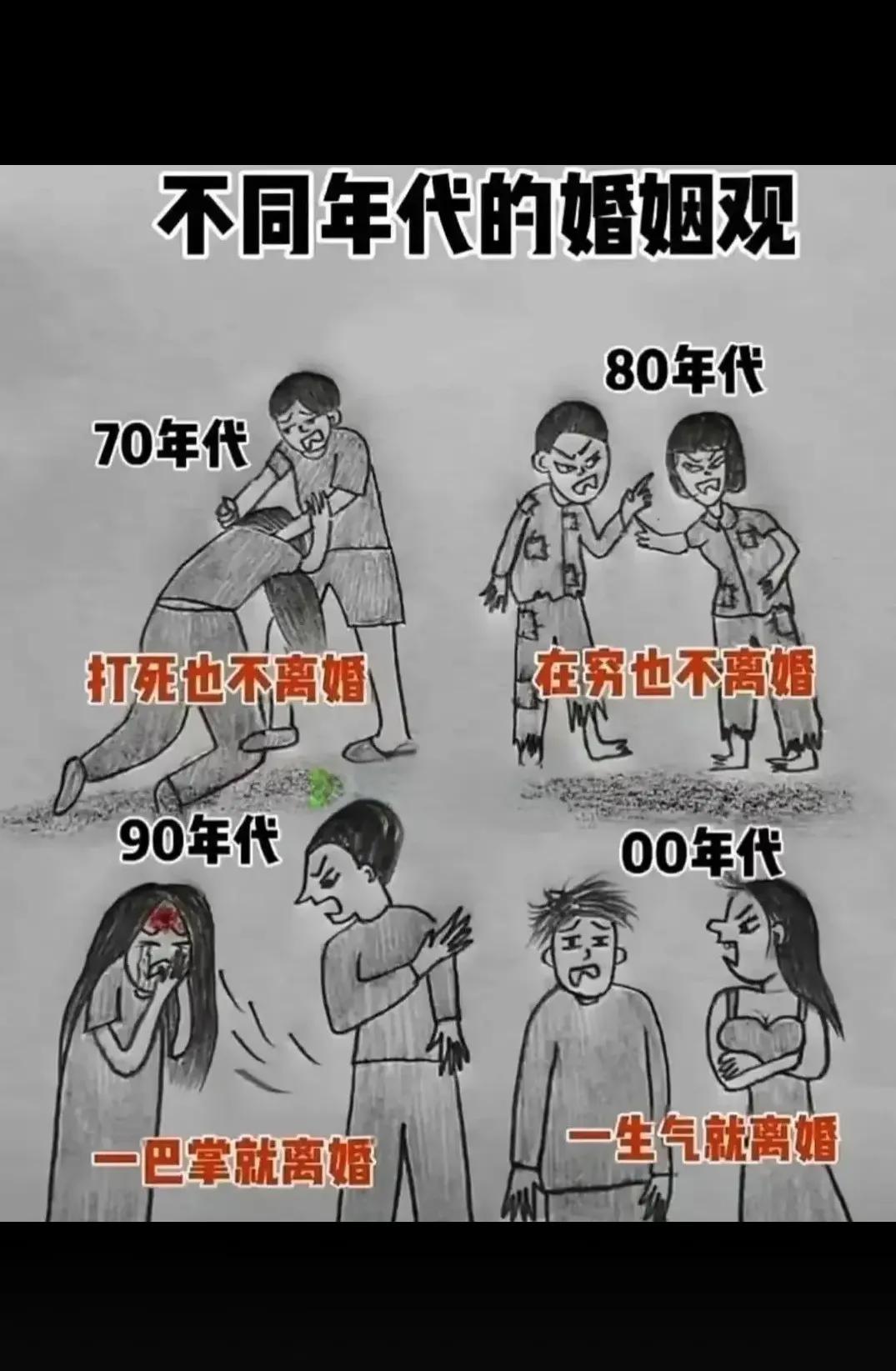 不同年代的婚姻！！！！