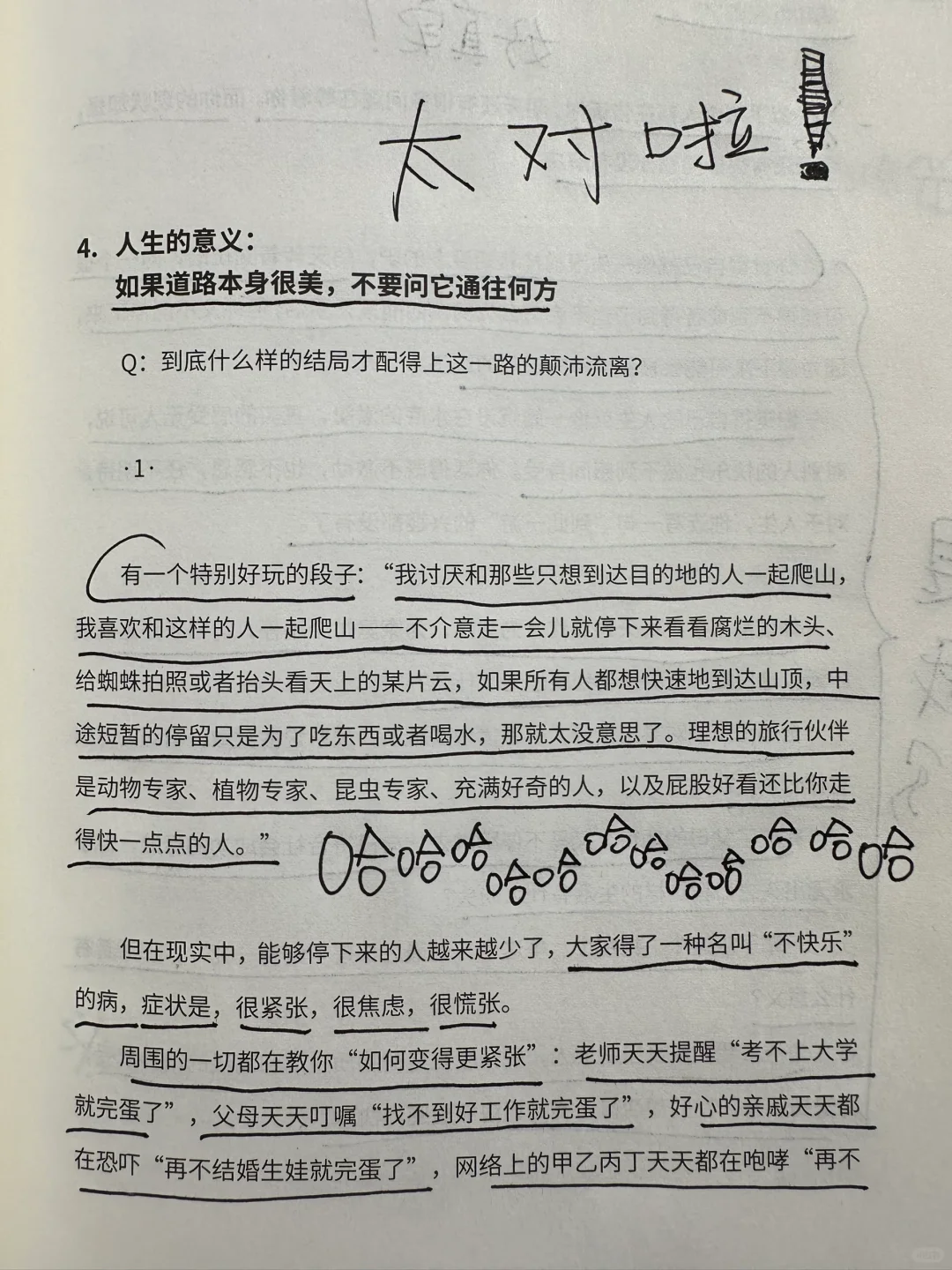 关于人生的意义，心态差的女生请全文背诵