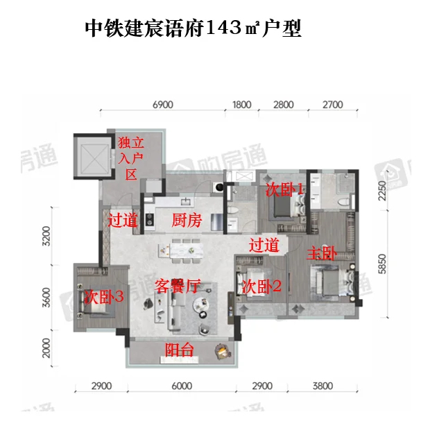 中铁建宸语府143户型分析