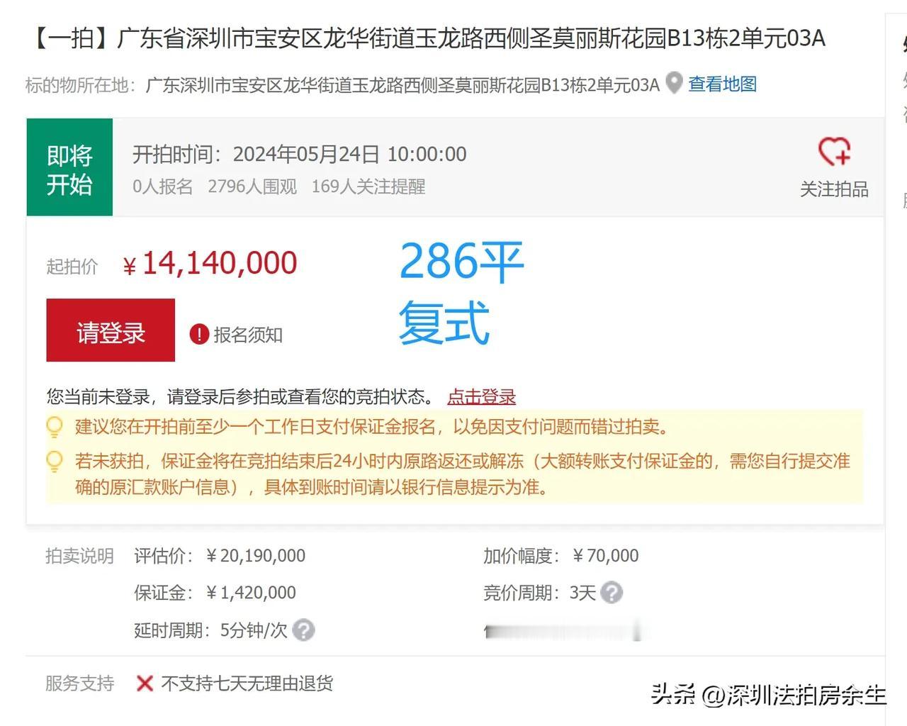 圣莫丽斯B区复式批量拍卖，单价仅4.9万-5.2万

#法拍房# #深圳买房# 