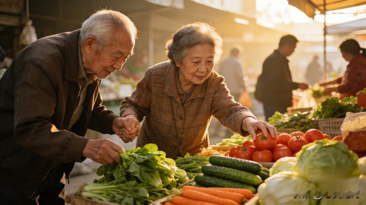 看到老两口手牵手逛市场的画面，真觉得岁月静好这个词被诠释得淋漓尽致。想象一下，在