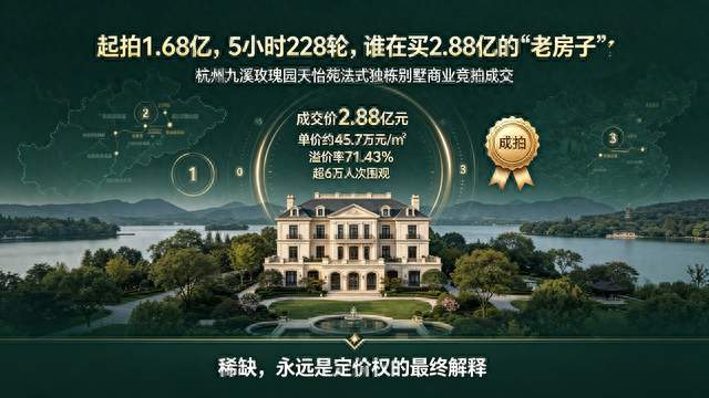 起拍1.68亿，5小时228轮，谁在买2.88亿的“老房子”？