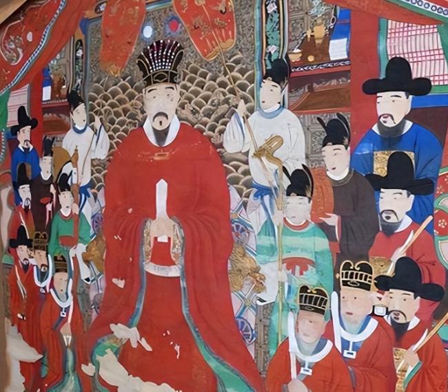 美国归还了琉球国王画像，画像中琉球国王，穿着明朝的朝服、戴着乌纱帽、绣着龙凤纹，