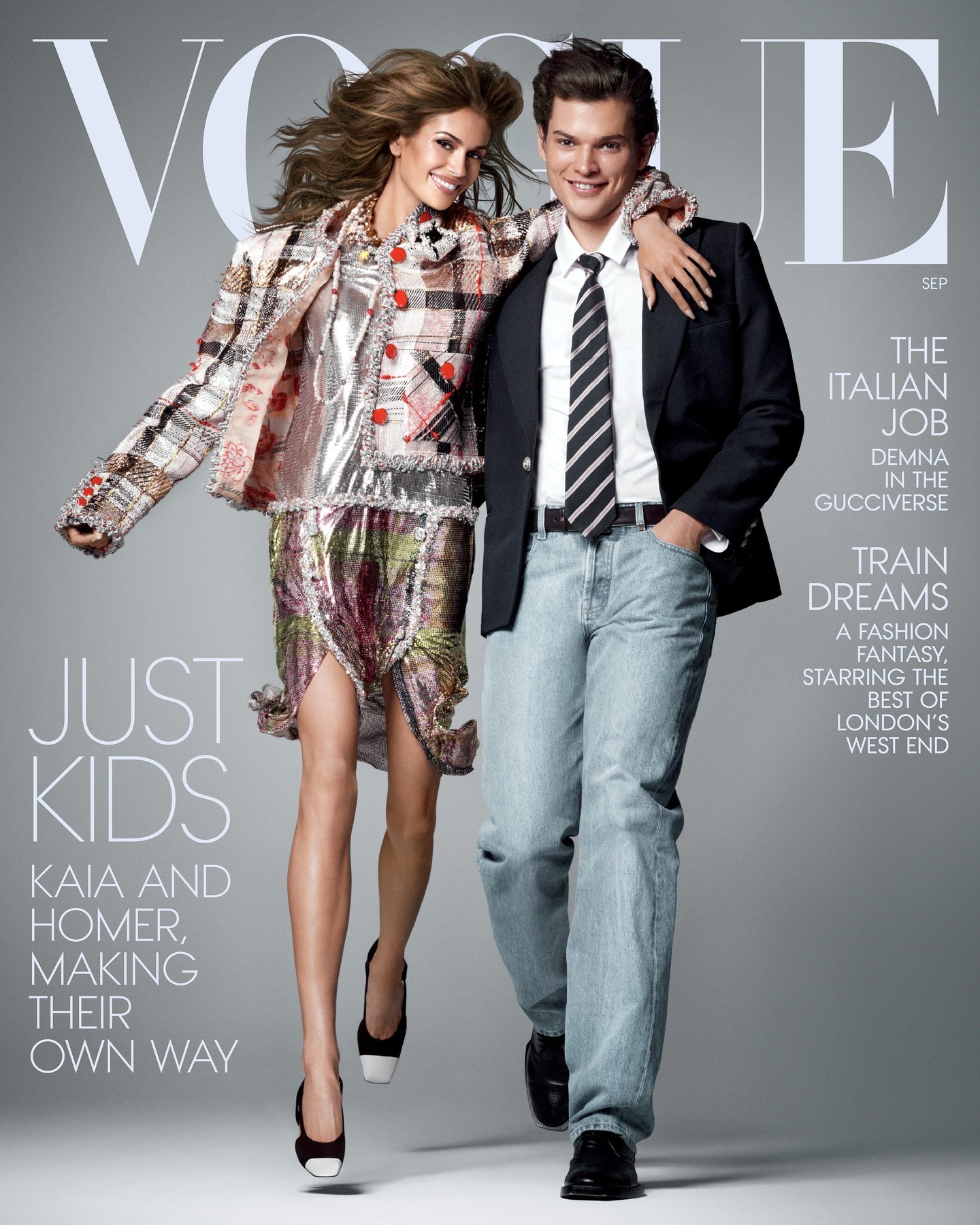 美版《VOGUE》2026年9月刊封面发布，正式以演员身份亮相的超模二代Kaia