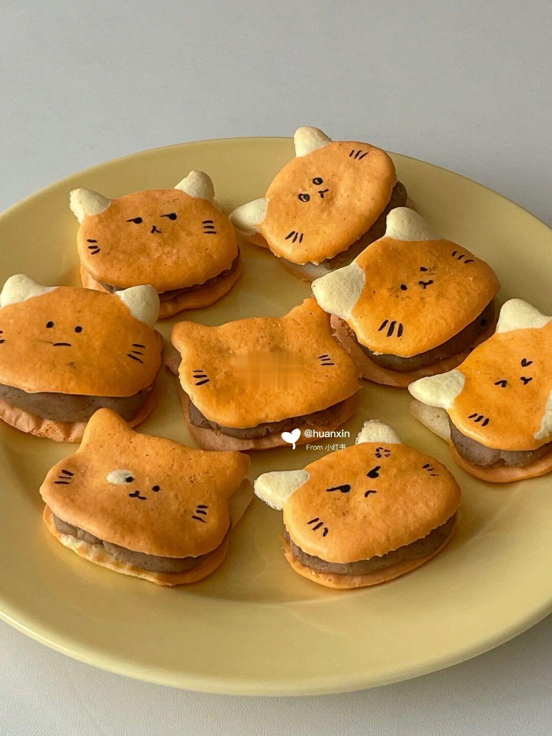 宅家自制红茶栗子泥 🐱小猫夹心派