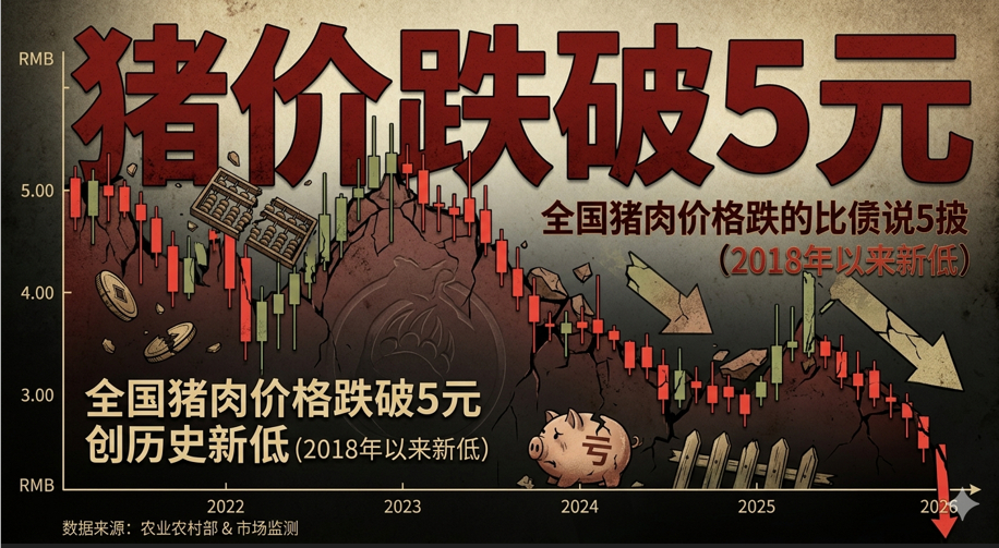猪价跌破5元，创2018年以来新低！ 