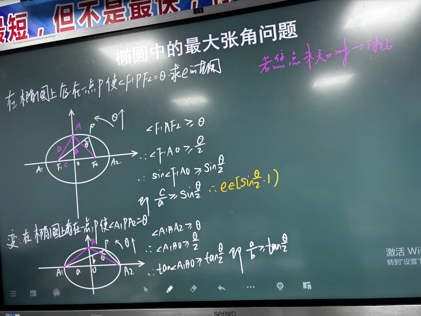 学了这个椭圆最大张角太简单了！