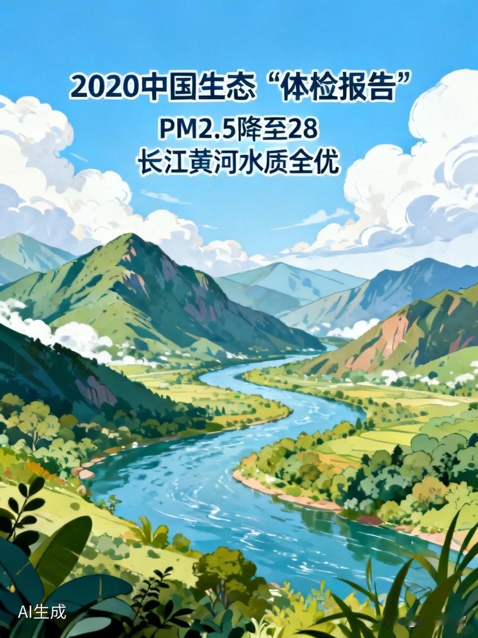 重磅！2025中国生态“体检报告”出炉：PM2.5降到28，长江黄河水质全优，你