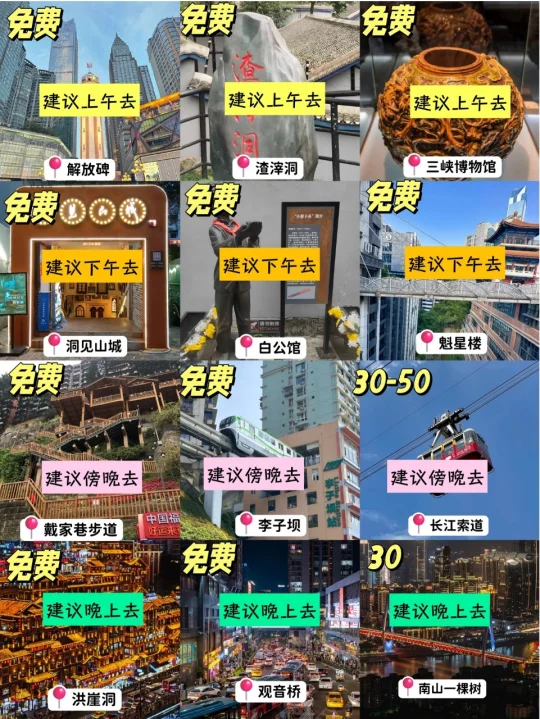 重庆旅游，必去的9大景点&附攻略