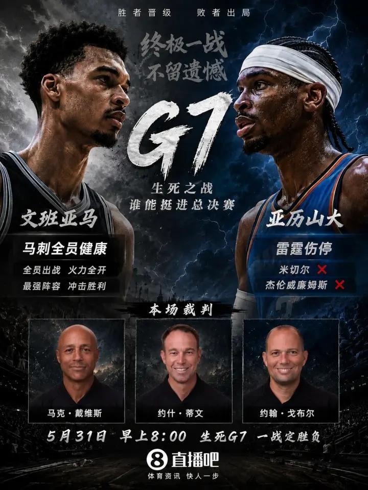 这是篮球🏀的悲哀吗？一场比赛最关注的是裁判！
今天上午西决抢七大战！文班vs亚