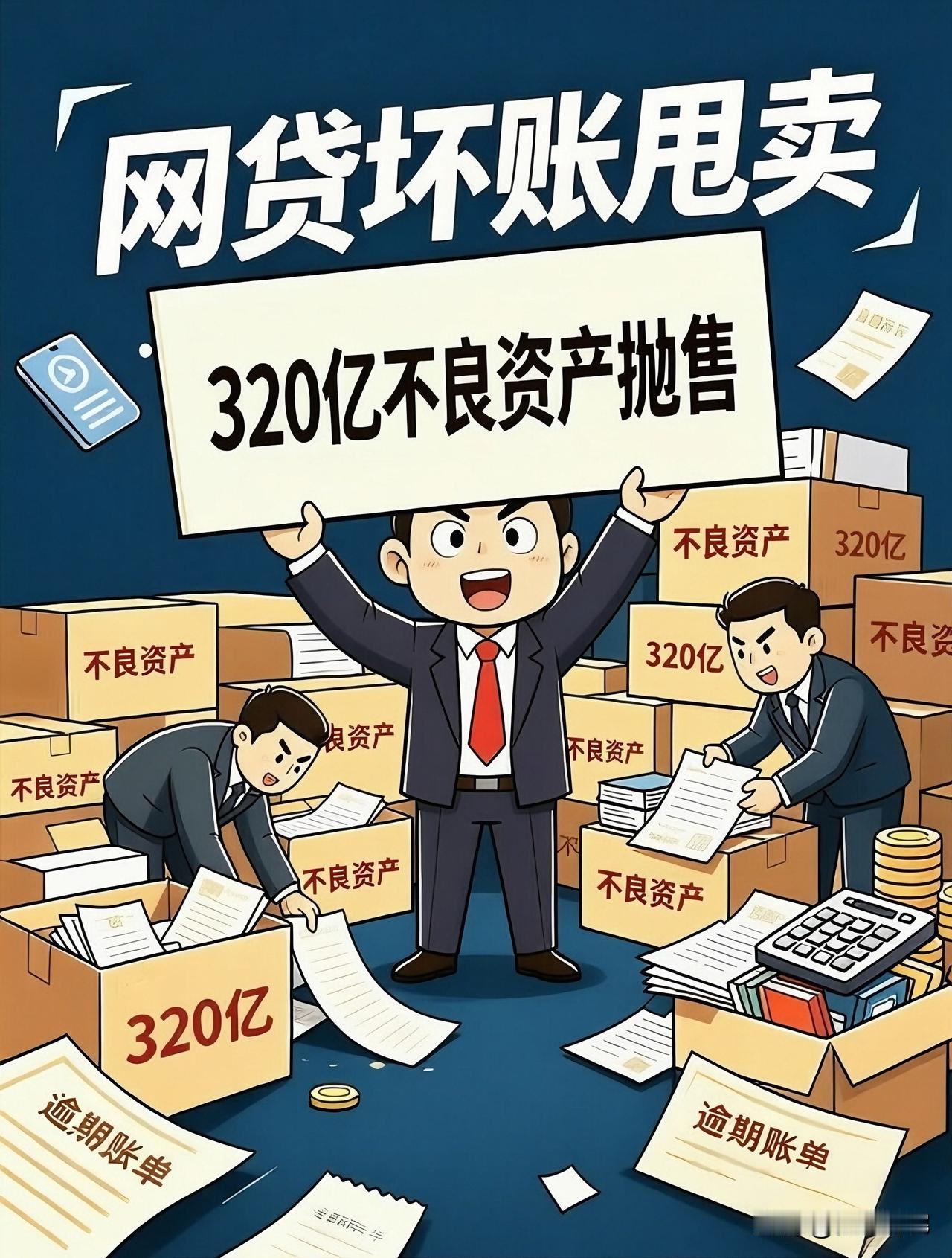 20家消金公司集体甩卖320亿坏账！
 
有人说：“消费金融公司抛售资产，不过是