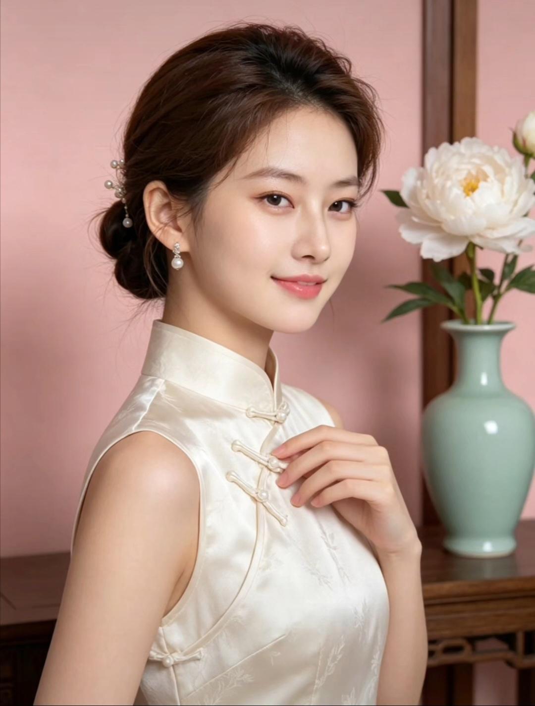 优雅旗袍，温婉如玉，尽显东方韵味。