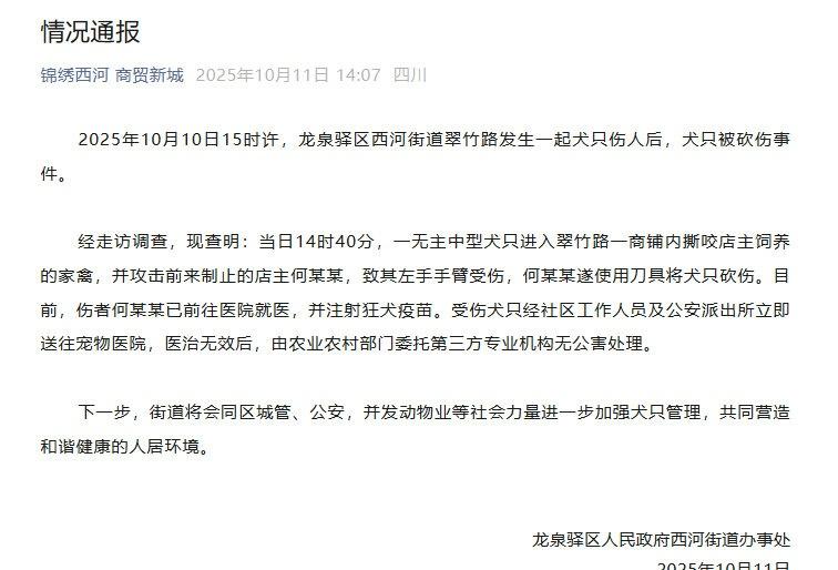 【官方通报：犬只伤人被砍医治无效已无公害处理】官方还原店主用刀具砍伤犬只过程10