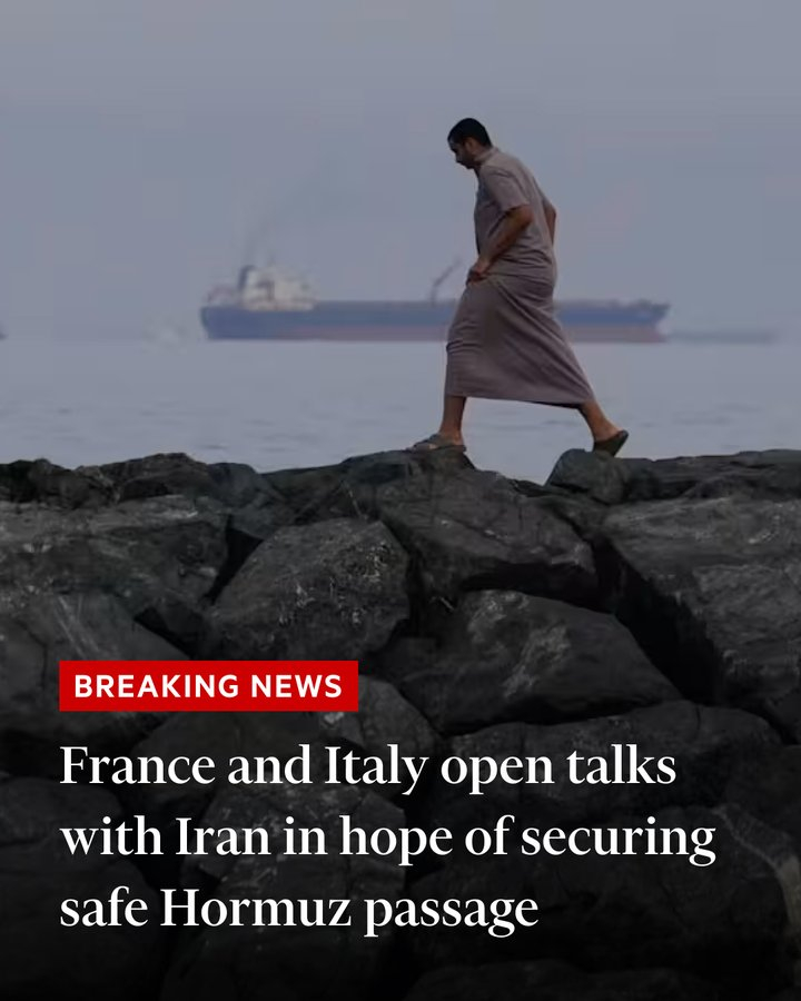 金融时报：法国和意大利与伊朗展开会谈，希望确保霍尔木兹海峡的通行安全。➤伊朗不是