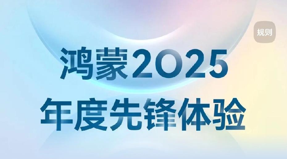 这“鸿蒙2025年度先锋体验”听起来就超带感！不知道这先锋体验会带来啥新鲜玩意儿