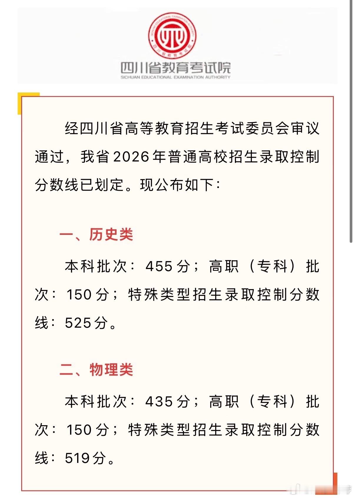 四川高考分数线公布你们觉得怎么样？ 