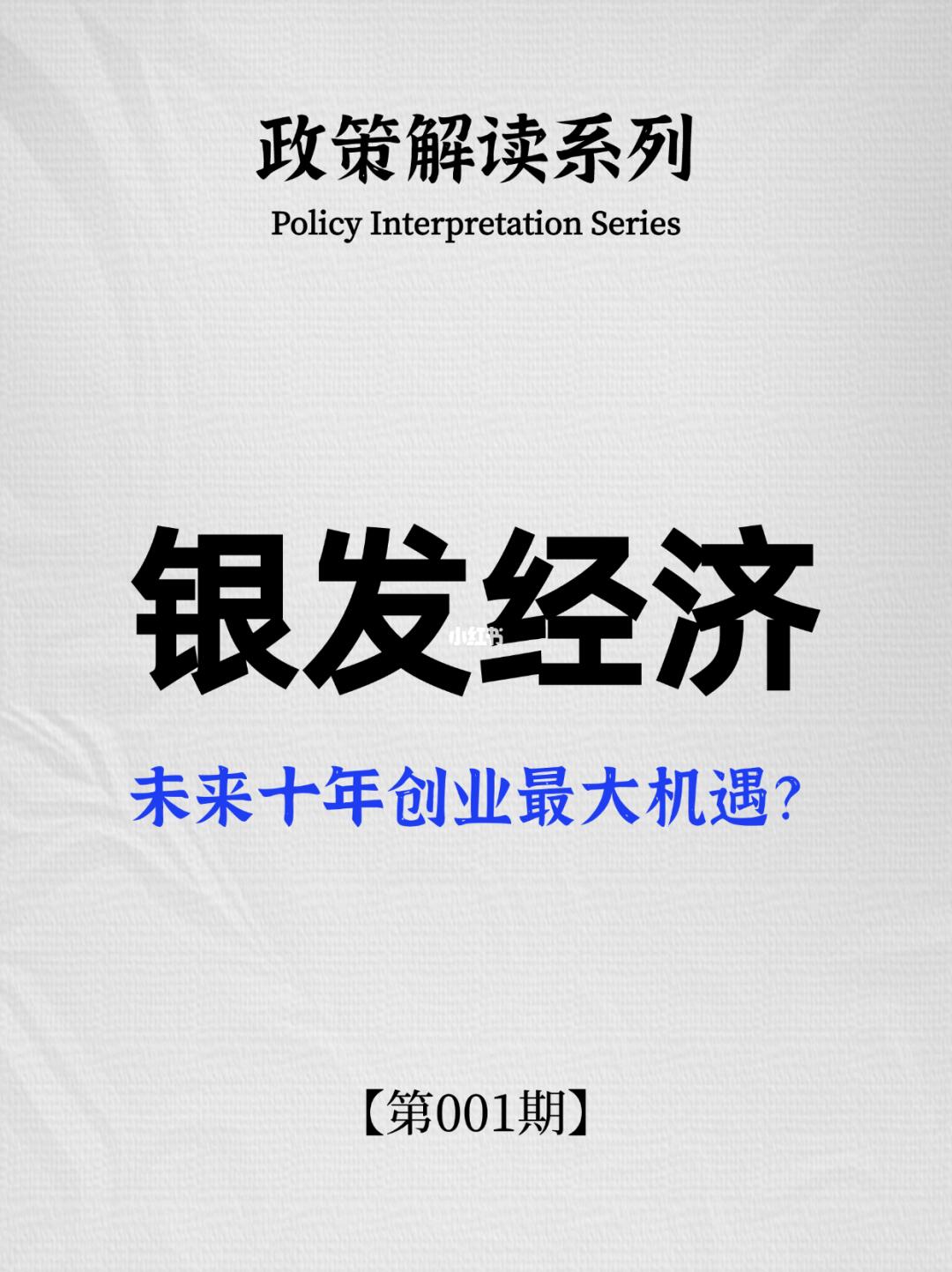 政策解读系列｜第001期：银发经济