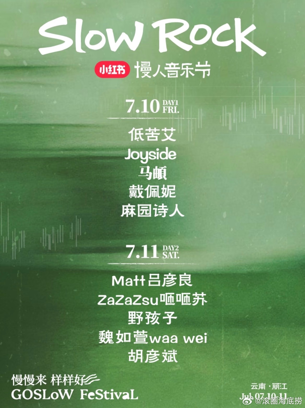 云南丽江慢人音乐节3.0阵容官宣抽奖免🎫 