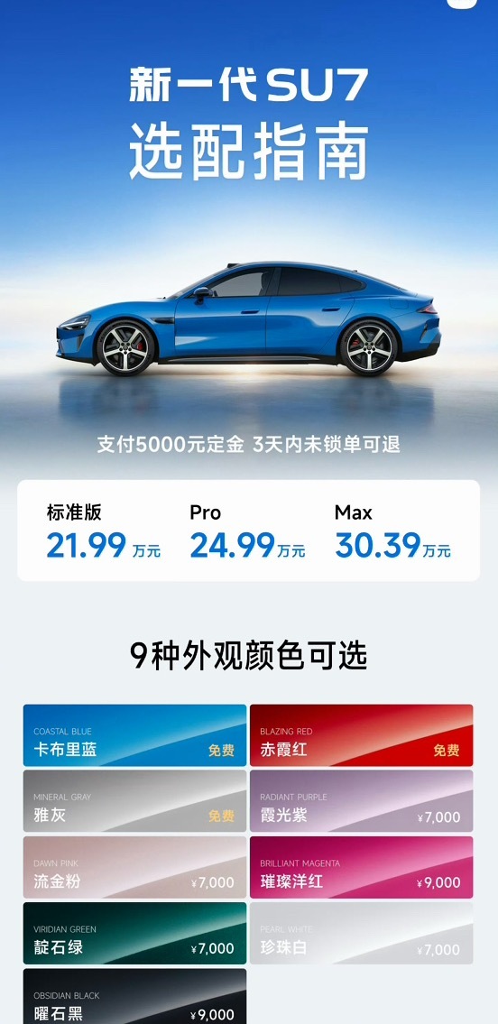 新一代SU7发布了嗷，21.99万起这个价格你觉得可不可新一代su7小米发布会