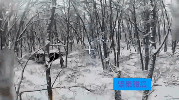 俄军西部集群公布一段视频，库皮扬斯克乌军的增援部队在雪地里挣扎，他们分成小股部队