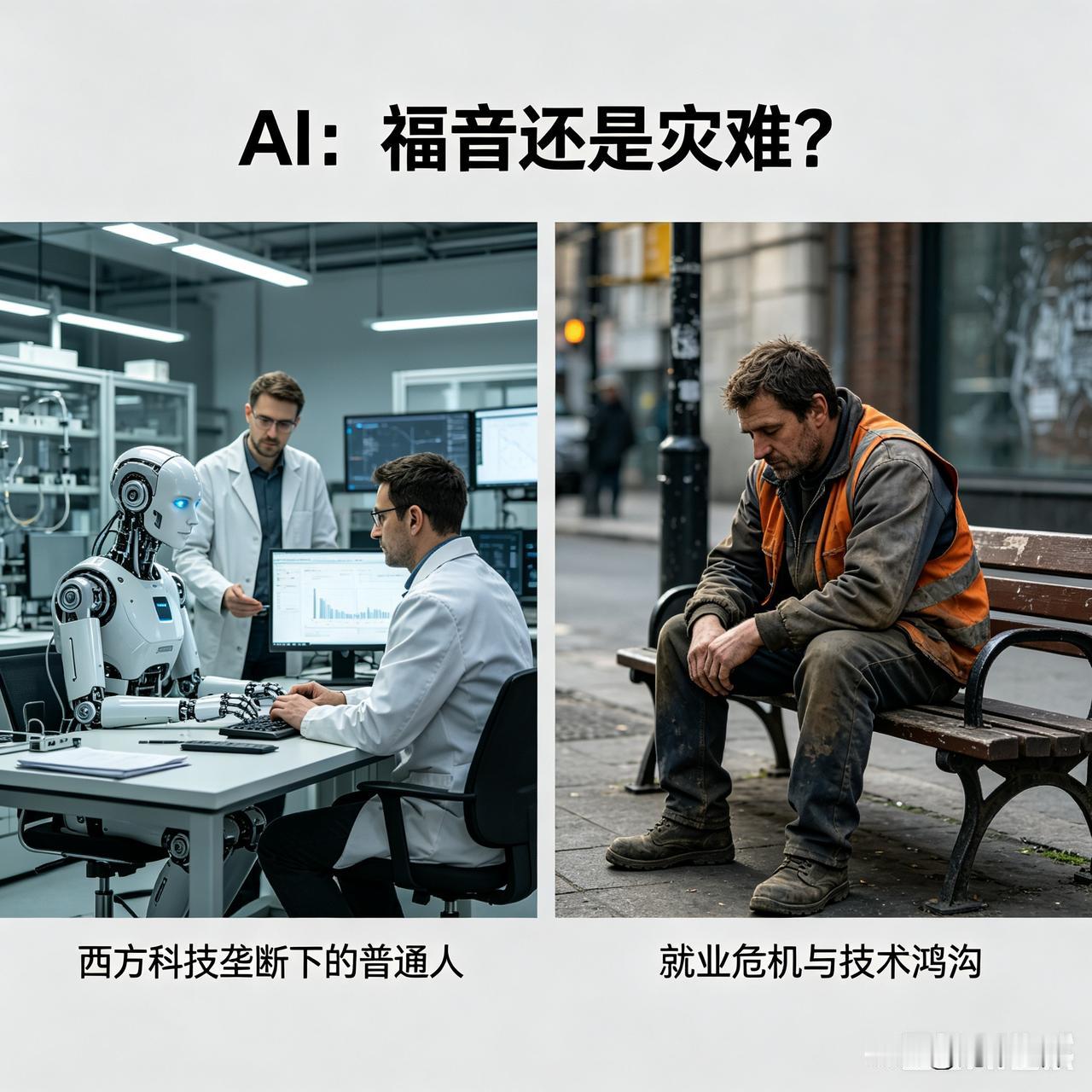 AI到底是福音还是灾难？西方这套玩法，正在把普通人踢出局
 
现在全网都在吹人工
