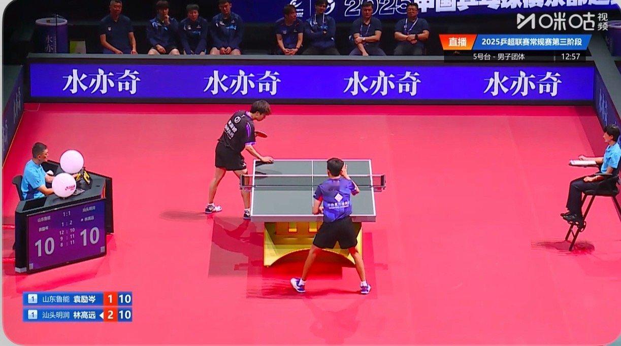 林高远2-2袁励岑袁励岑每次高抛都能擦网是什么绝招啊…… ​​​