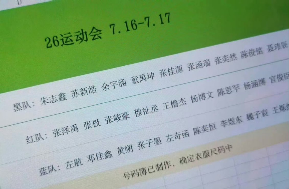 曝TF家族夏日运动会分组名单曝TF家族今年夏日运动会分组名单，满意吗？黑队：朱志