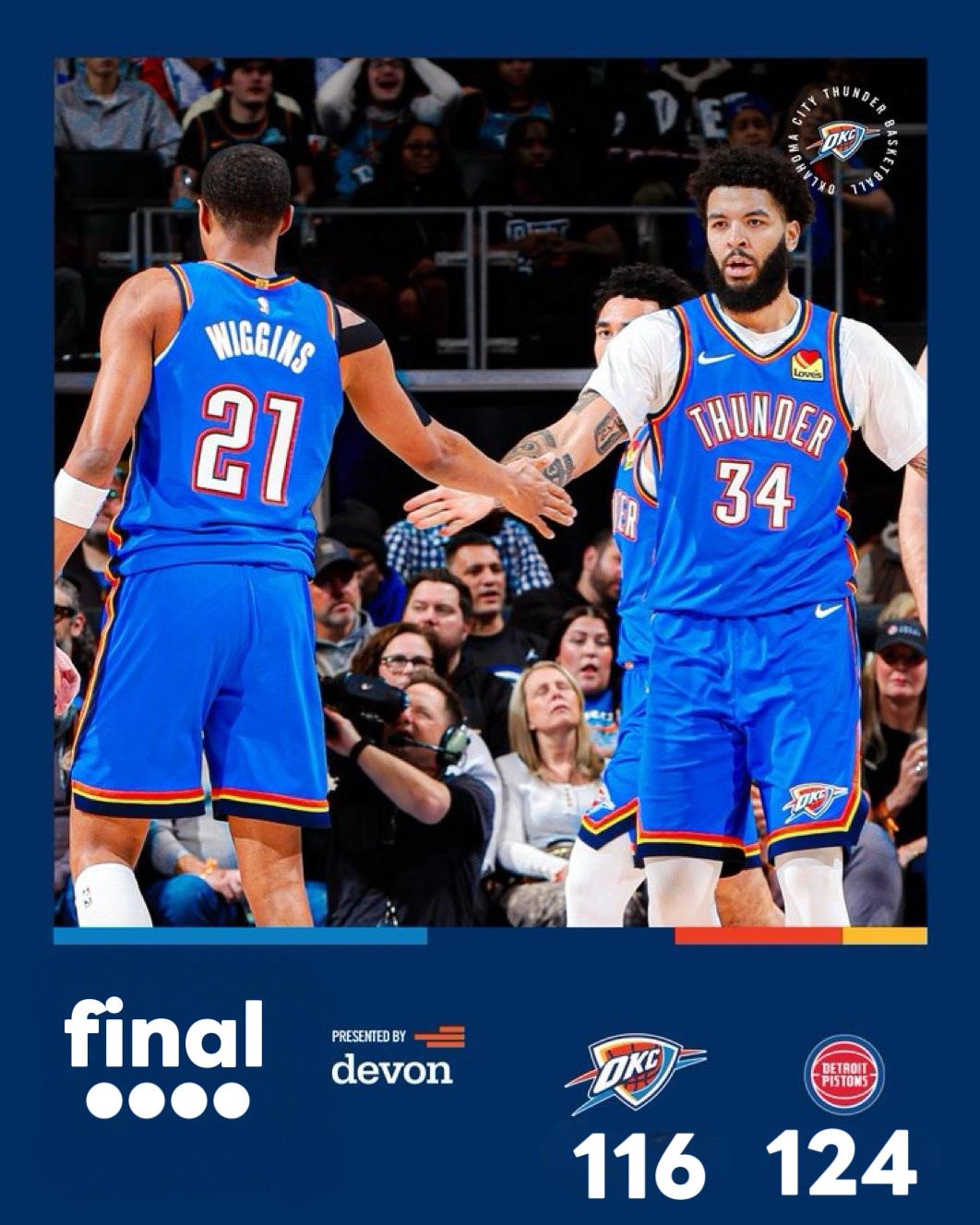 2月26日NBA常规赛战报（6场）：

雷霆116-124活塞
马刺110-10