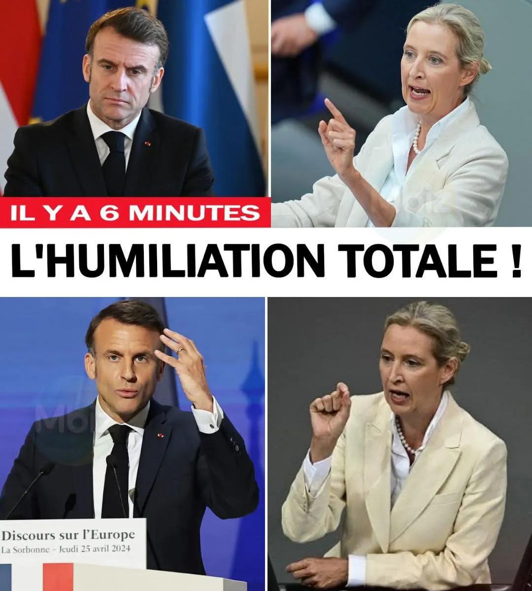 🚨🚨 紧急 RCWBtv：柏林发生惊人事件- 爱丽丝·魏德尔猛烈抨击马克龙：