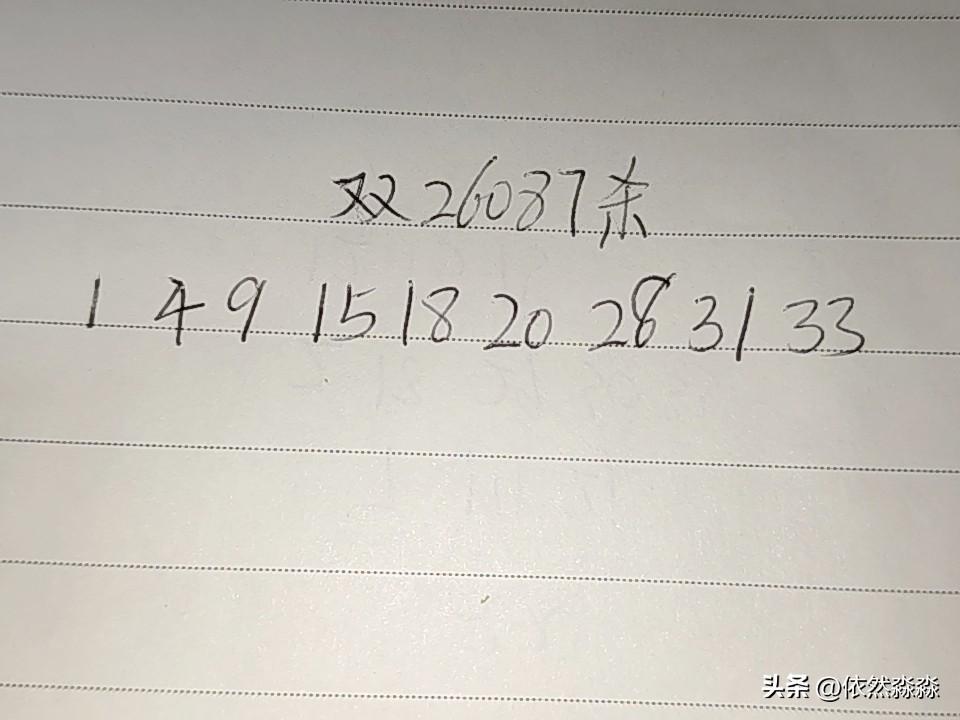双色球26087期排码
01、04、09、15、18、20、28、31、33
上