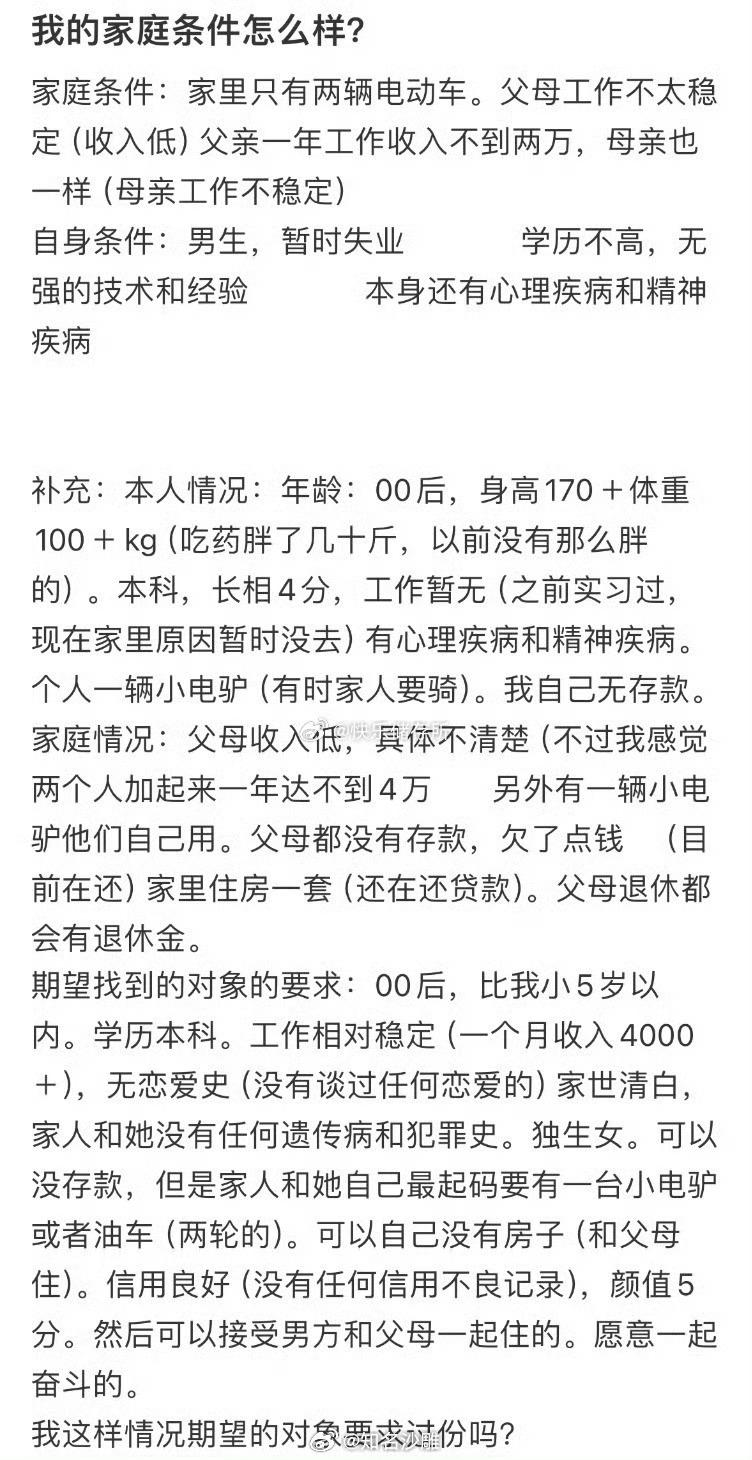 我的家庭条件怎么样❓ 