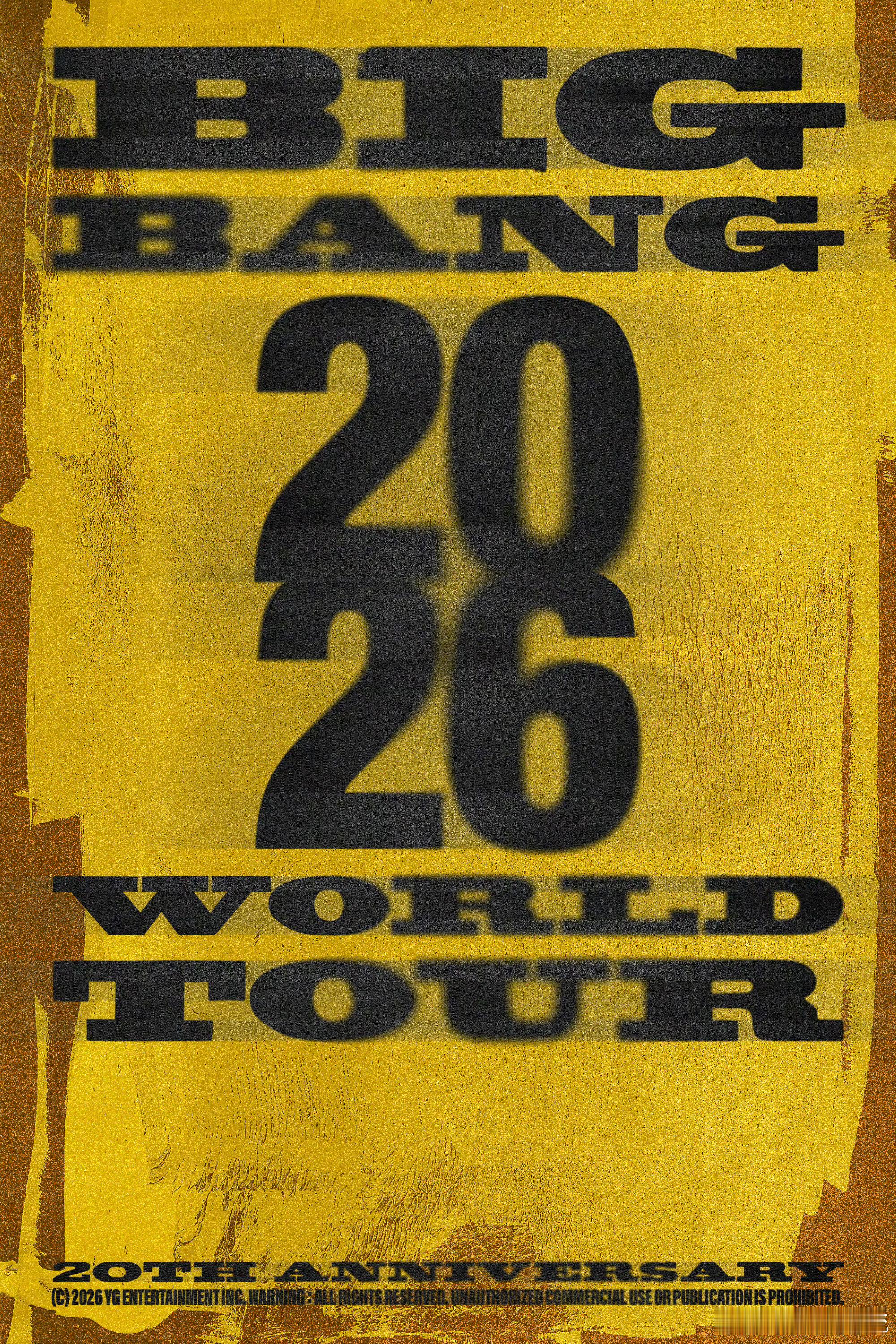 Bigbang世巡海报Bigbang世巡预告 BIGBANG 2026 WORL