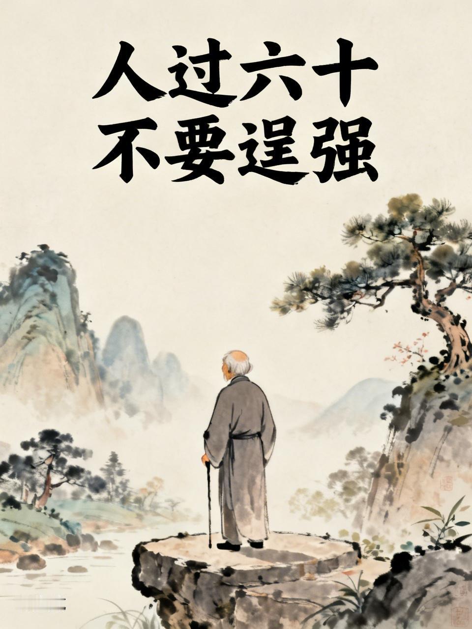 每日分享一句人生感悟人过六十不要逞强，因为你的体质各方面都下降了……