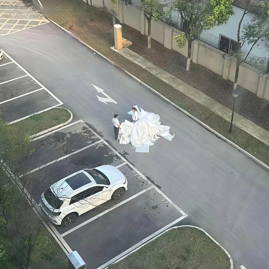 一大早的热闹的不行，
我还以为楼下谁在浪漫求婚，
结果是保安和保洁阿姨
真的是笑