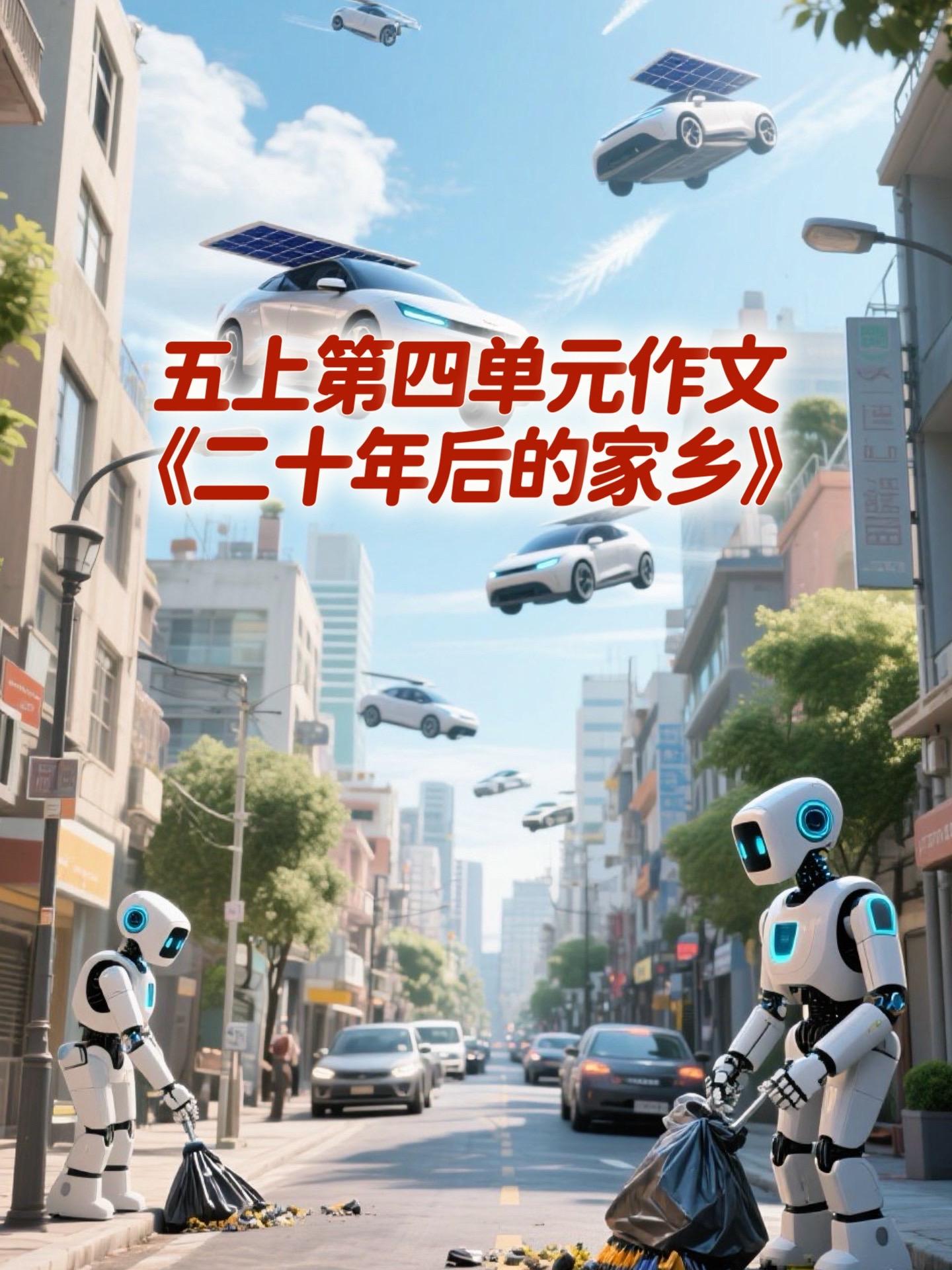 《二十年后的家乡》   同步满分💯范文。家小学五年级上册第四单元习作...