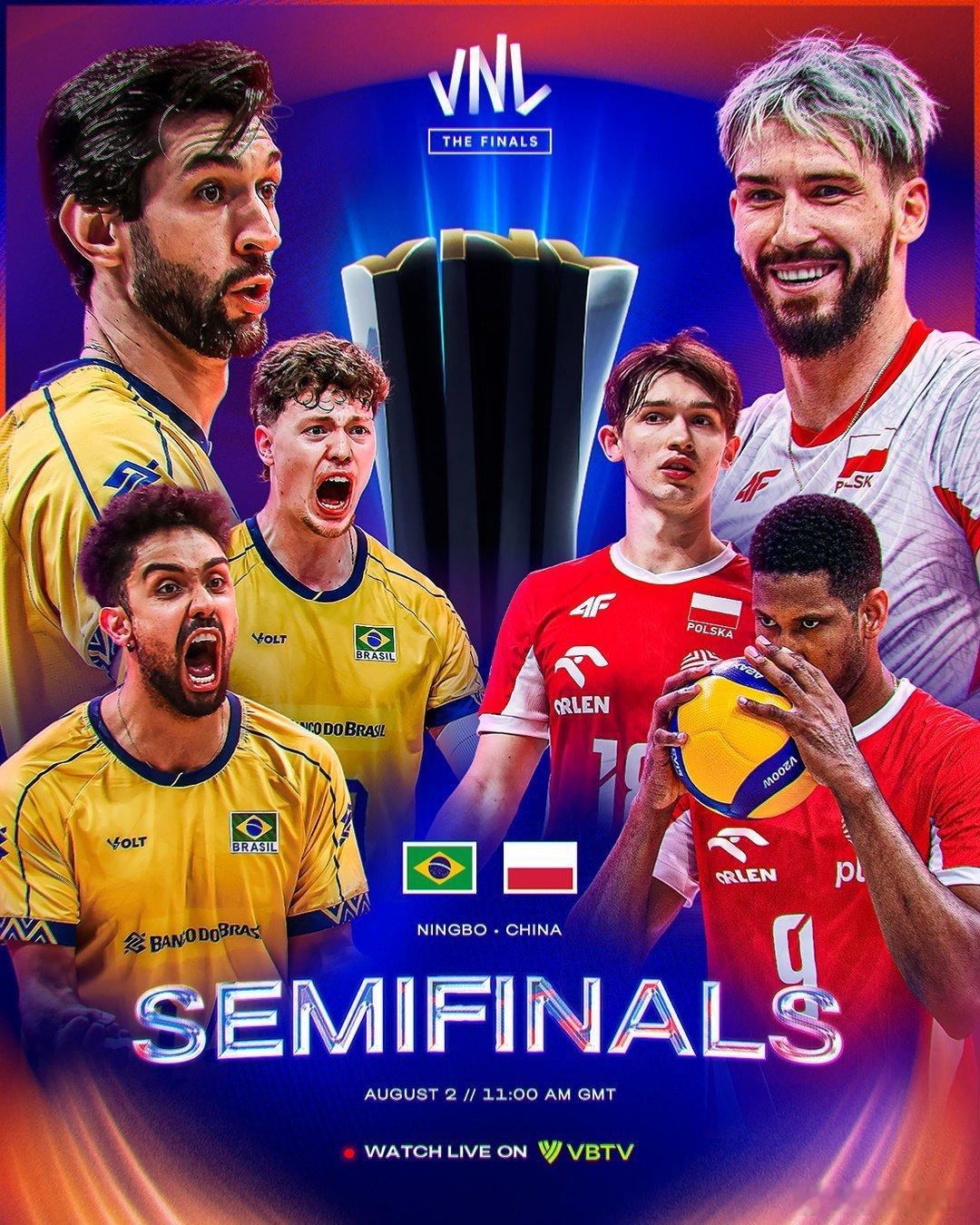 中国排球联盟[超话]  巴西🇧🇷 🆚 🇵🇱波兰一场意义重大的比赛：巴西